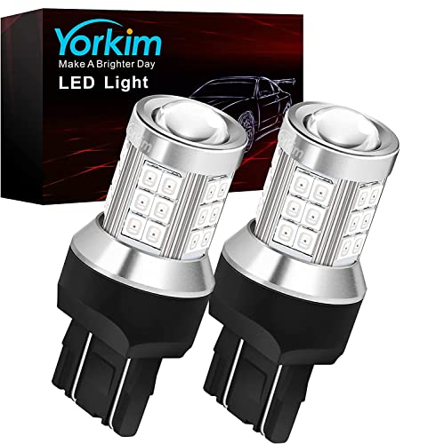 Yorkim 7443 LED Bulb Red - Stop Lights Brake Lights Tail Light Bulbs