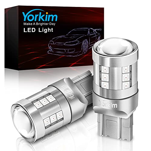 Yorkim 7443 LED Bulb Red with Projector, Pack of 2