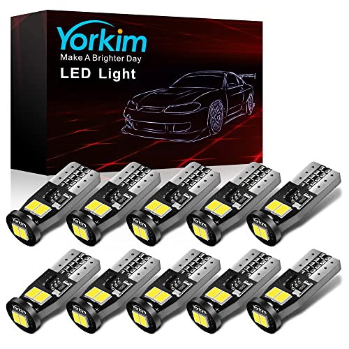 Yorkim T10 LED Bulb Canbus 6-SMD Super Bright EMC Chipsets