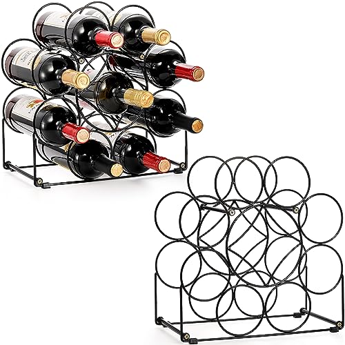 YOUEON 9-Bottle Countertop Wine Rack