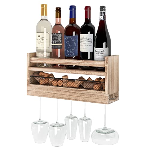 YouHaveSpace Barrel Wine and Glass Rack