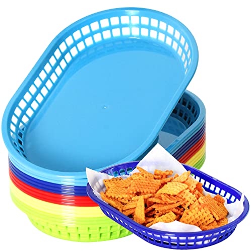 Youngever Plastic Fast Food Baskets - 15 Pack