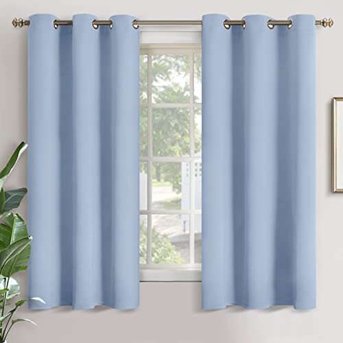 YoungsTex Baby Blue Blackout Curtains for Kids Room
