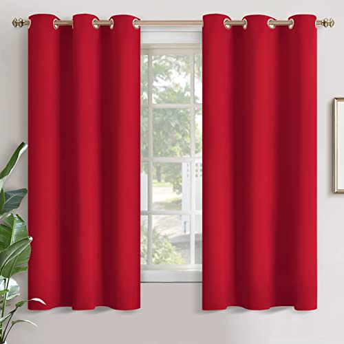YoungsTex Red Blackout Curtains