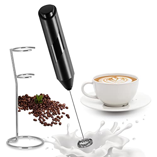 YSSOA Electric Milk Frother Handheld with Stainless Steel Stand