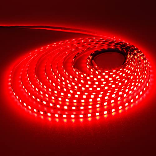 YUNBO 16.4ft/5M Red LED Strip Light for Bedroom and Kitchen Cabinet Lighting