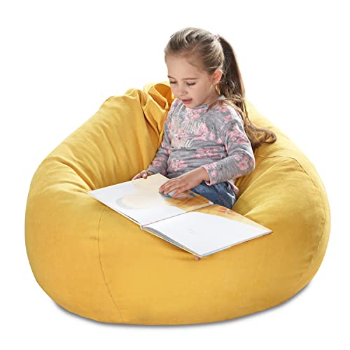 YuppieLife Big Durable Bean Bag Chairs Cover for Adults(Just Cover,No  Filler) 4Ft Machine Washable Large Size Sofa Cover (Yellow) : :  Home