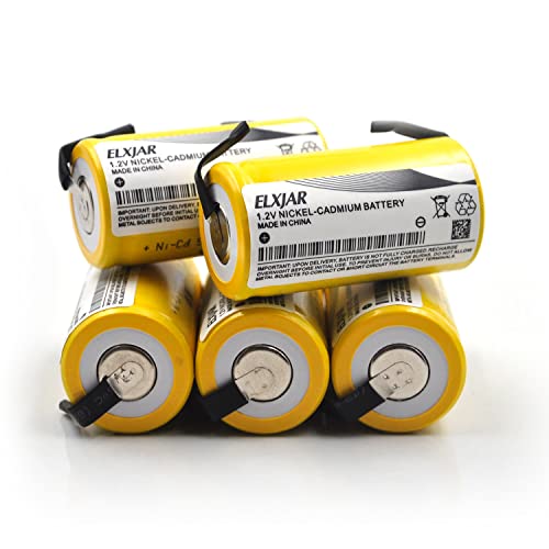 YUTSUJO 5-Pack Sub C Ni-CD Rechargeable Battery 2000mAh