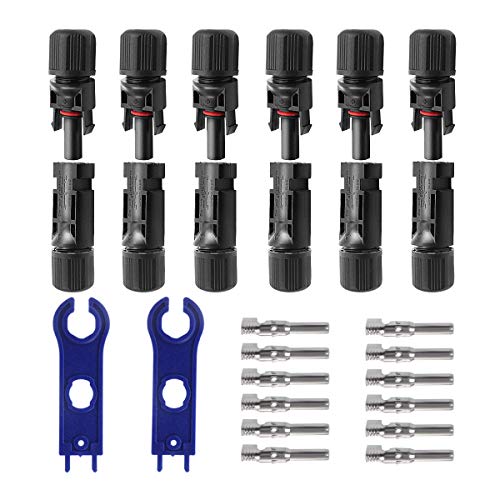 YXGOOD Waterproof Solar Panel Cable Connectors - 6 Pairs