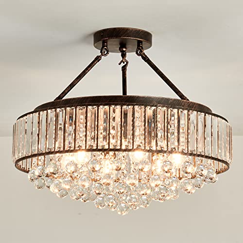 YYJLX Crystal Chandelier - Elegant Ceiling Light Fixture
