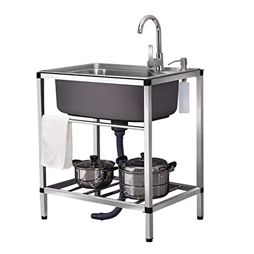 YZJJ Utility Sink with Faucet and Drainboard