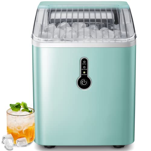 ZAFRO Portable Ice Maker with Self-Cleaning, 26Lbs/24Hrs, Green