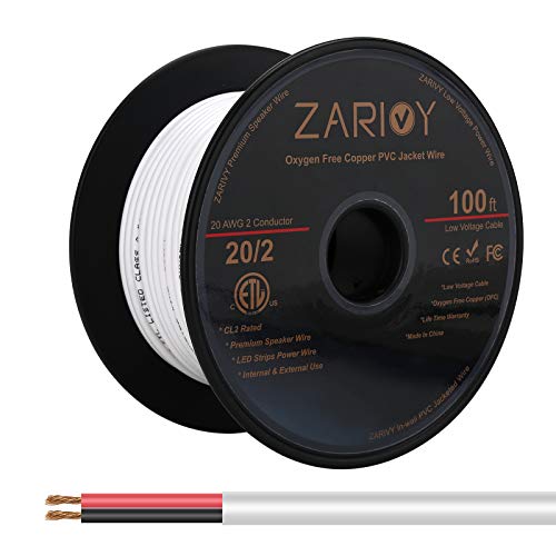Zarivy 100 Feet 20 Gauge 2 Conductors Red Black Wire
