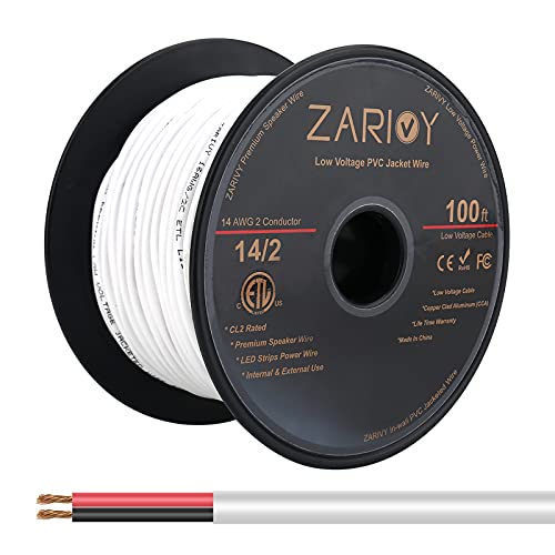 Zarivy 100ft 14 Gauge 2 Conductor Speaker Cable Wire