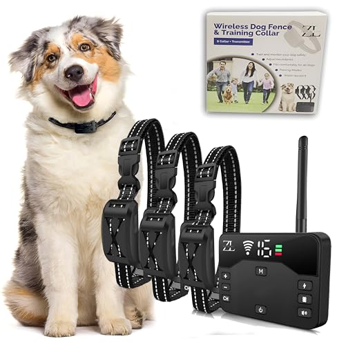 ZEAL'N LIFE 2-in-1 Wireless Dog Fence - Training Collar with Remote - Ultimate Safety and Freedom for Your Dog