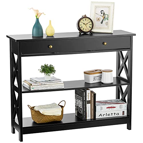 ZENODDLY Console Table with Drawers