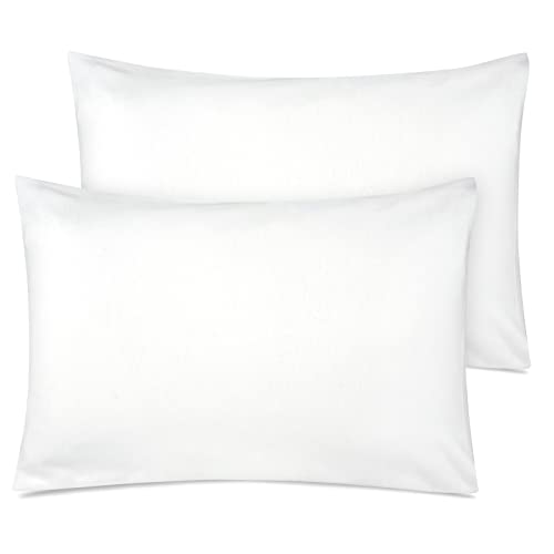 Zenssia Organic Cotton Toddler Pillowcase Set - Soft White, 13x18 Inches, 2-Pack