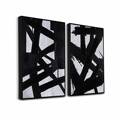 Zessonic Black And White Abstract Wall Art