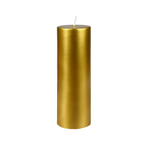 Zest Candle Metallic Bronze Gold Pillar Candle