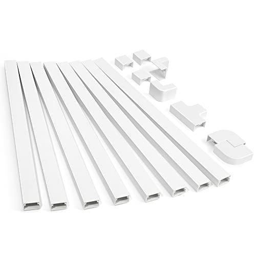 Cord Cover Kit, 62.8” Cord Hider, White Cable Raceway Cable