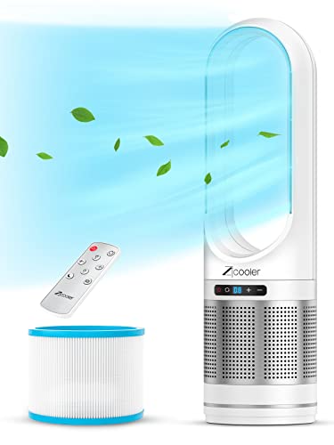 ZICOOLER Bladeless Tower Fan and Air Purifier