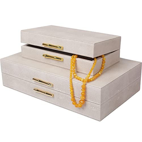 ZIKOUL Leather Decorative Storage Box with Lid: Home & Jewelry Organizer