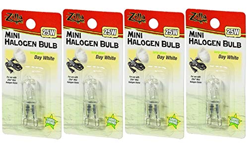 Zilla Mini Halogen Bulb - White 25 Watts - Pack of 4