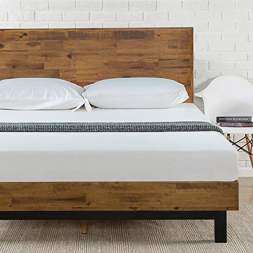 ZINUS Wood Platform Bed Frame with Adjustable Headboard