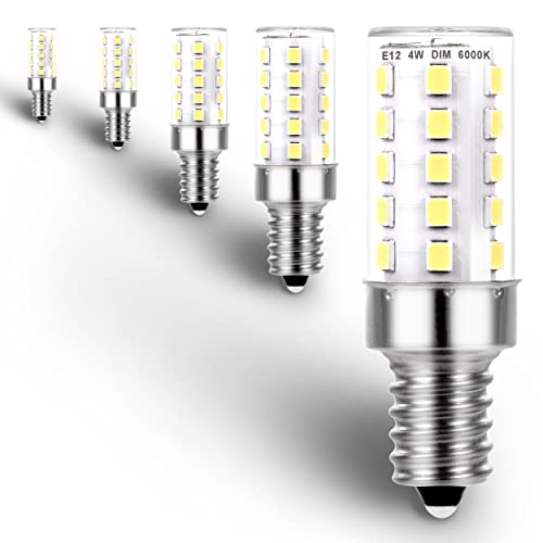 Ziomitus E12 Dimmable Led Bulbs 4W Bright Cool White