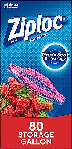 Ziploc Gallon Food Storage Bags with Grip 'n Seal Technology