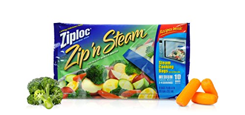 Ziploc Zip'N Steam Cooking Bags, Medium-10 ct : : Home
