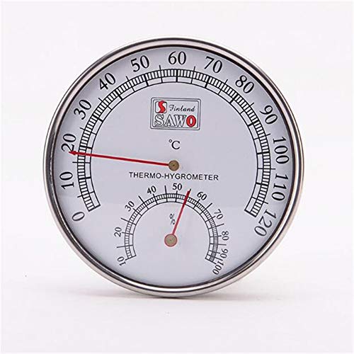 ZKG Stainless Steel Gold Edge Thermometer Hygrometer