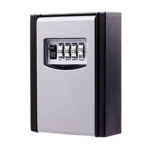ZLYPSW Wall Mount 4-Digit Combination Key Storage Box (Gray)