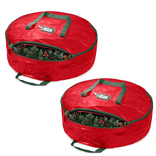 ZOBER Christmas Wreath Storage Bag Set