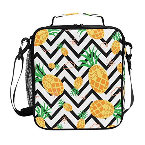ZOEO Girls Pineapple Lunch Box Prep: Durable, Insulated Cooler Tote