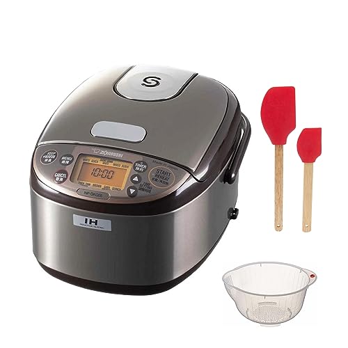 Zojirushi Np-gbc05xt 3 Cup (Uncooked) Induction Heating Rice Cooker and Warmer, Stainless Dark Brown, Made in Japan, Silver