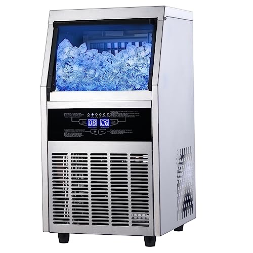 Zomagas Ice Maker: Commercial Ice Machine with Storage Bin