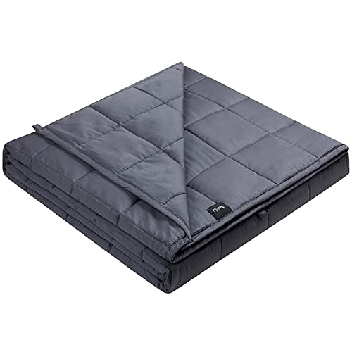 ZonLi 12lb Weighted Blanket, Twin Size, Dark Grey