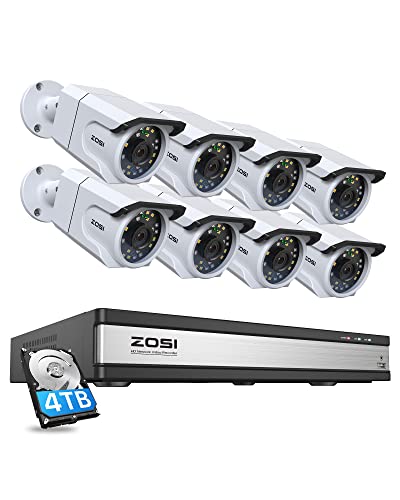 ZOSI 16CH 4K PoE Home Security Camera System with Audio