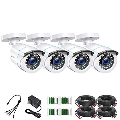 ZOSI 4 Pack 2MP 1080p HD-TVI Home Security Camera