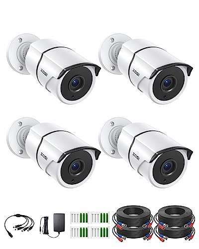 ZOSI 4PACK 1920TVL 1080P HD TVI Security Cameras for DVR Systems