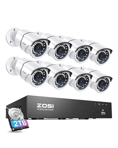 ZOSI 8CH 4K PoE Home Security Camera System