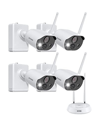 ZOSI C309 4CH 2K Spotlight Battery Powered Wireless Security Camera System