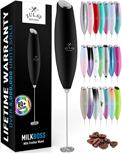 Zulay Milk Frother Wand - Handheld Frother Electric Whisk