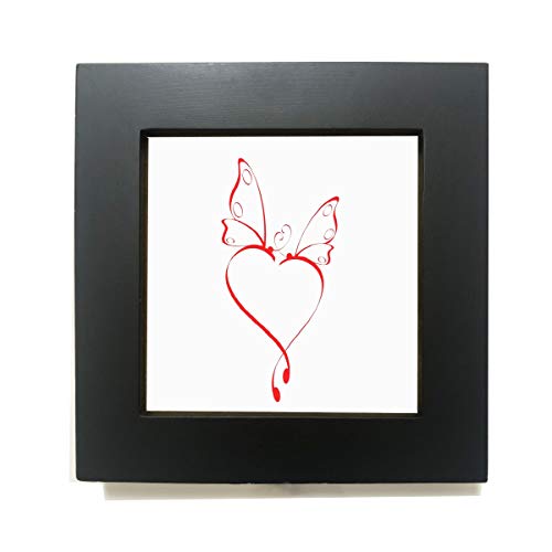 ZXT-parts 4x4 Picture Frames Black, Solid Wood Frame, Real Glass Panel.On the Table, the Wall