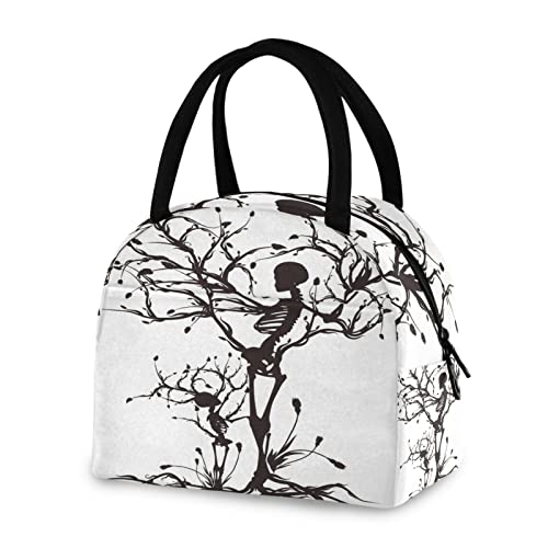 ZZKKO Red Poppies Lunch Bag Box Tote