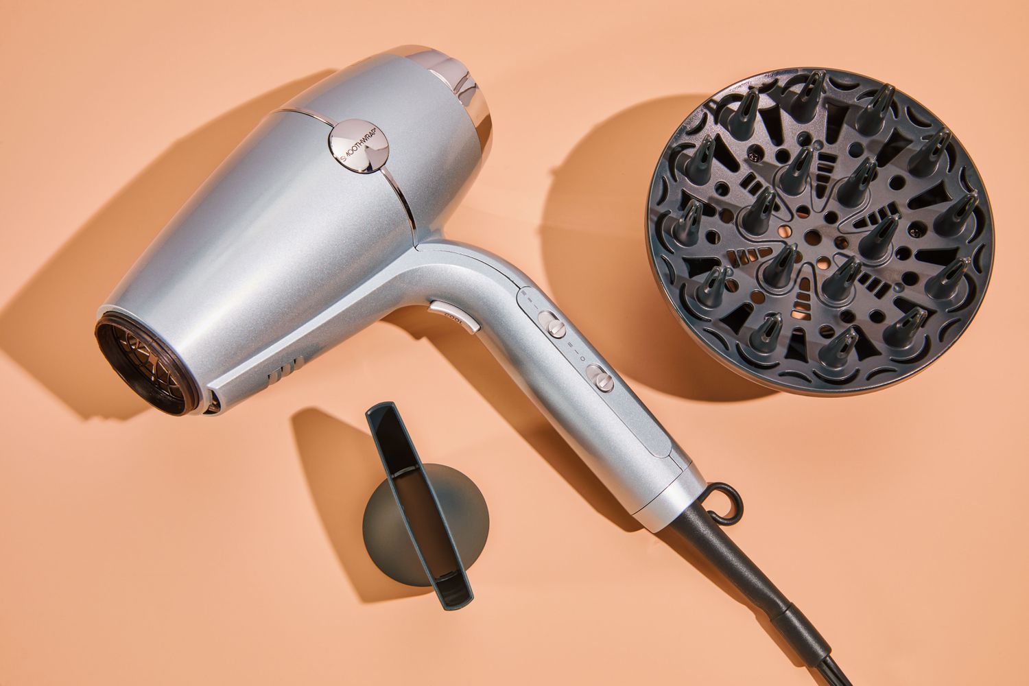 Compact hair clearance dryer with diffuser