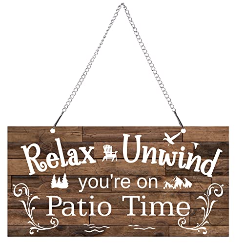 Hotop Retro Metal Patio Wall Plaque - Relax and Unwind