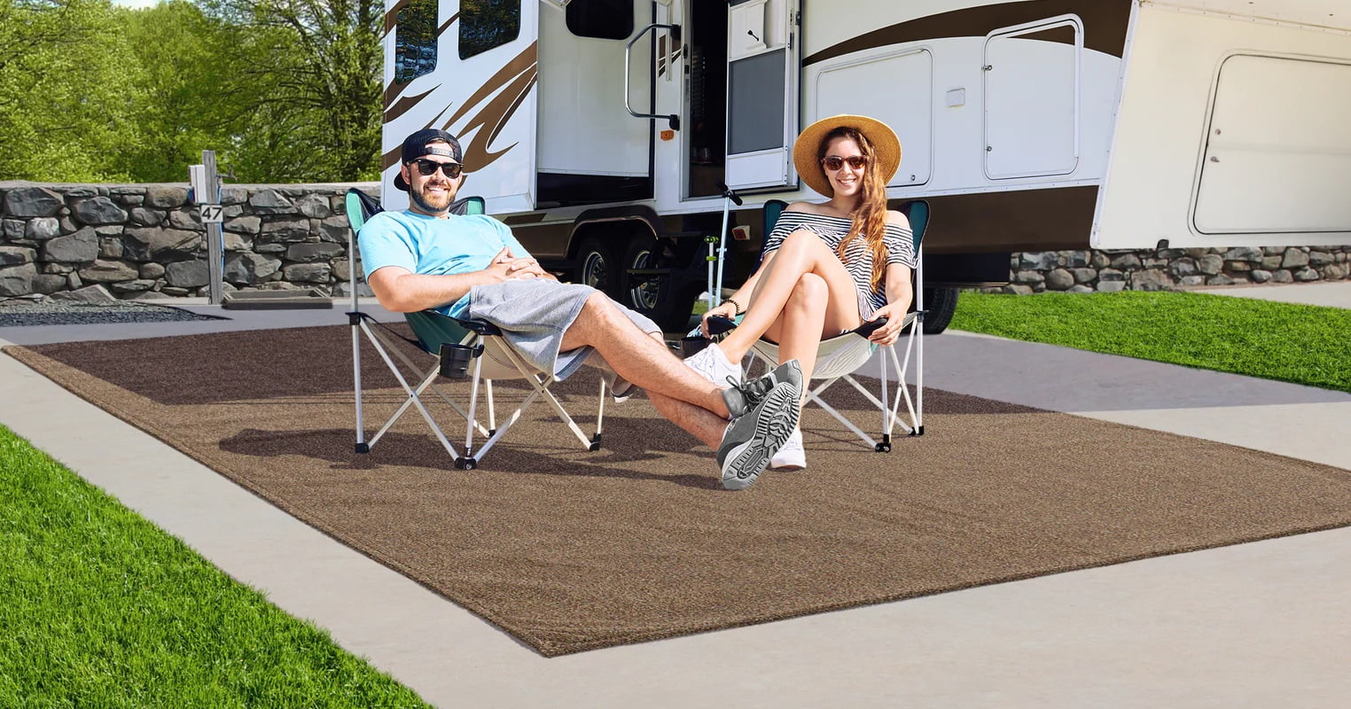 Eez-rv Products Durable 9 X 18 Foot Reversible Outdoor Mat For