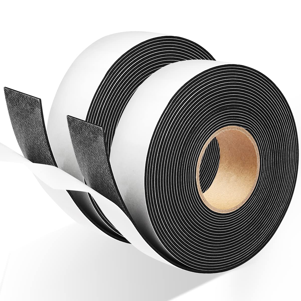 Yotache Foam Strips with Adhesive 2 Rolls Total 26 Feet Long 1/2 Inch Wide  X 1/4 Inch Thick, Neoprene Weather Stripping High Density Foam Tape for  Doors and Windows Insulation, 2 X 13 Ft Each 